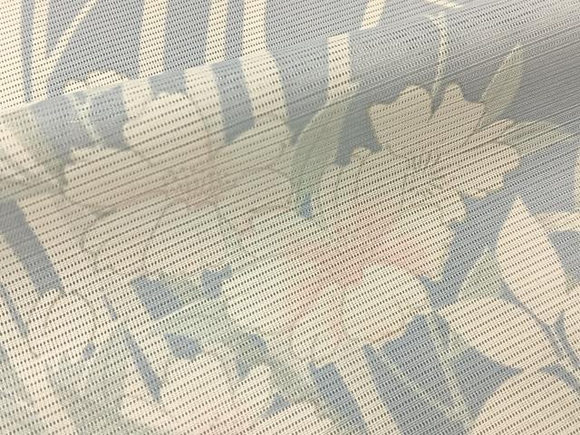平和屋着物＊夏物　小紋　絽　草花文　洗える着物　BAAX6958hj