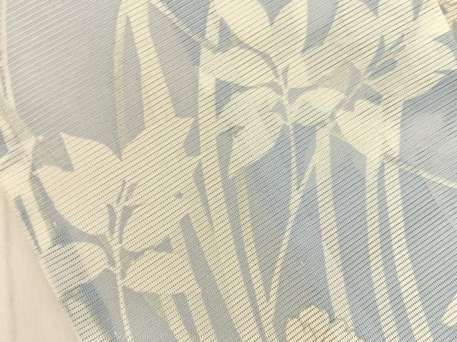 平和屋着物＊夏物　小紋　絽　草花文　洗える着物　BAAX6958hj