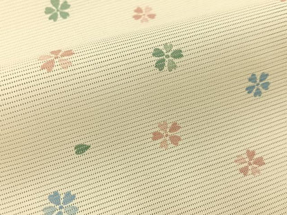 平和屋着物＊夏物　小紋　絽　舞桜文　洗える着物　BAAX6959hj
