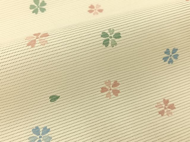 平和屋着物＊夏物　小紋　絽　舞桜文　洗える着物　BAAX6959hj
