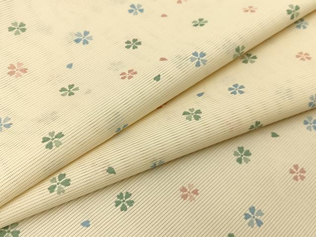平和屋着物＊夏物　小紋　絽　舞桜文　洗える着物　BAAX6959hj