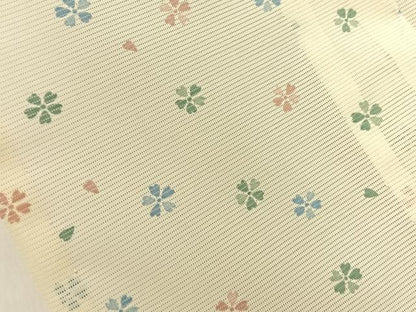 平和屋着物＊夏物　小紋　絽　舞桜文　洗える着物　BAAX6959hj