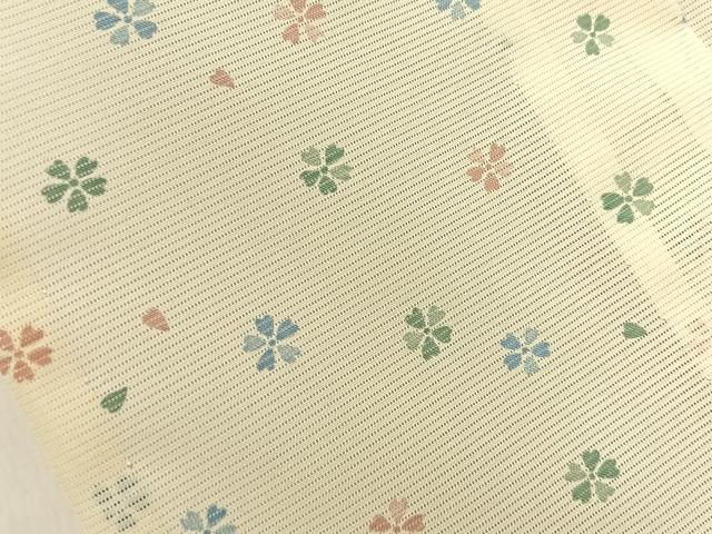 平和屋着物＊夏物　小紋　絽　舞桜文　洗える着物　BAAX6959hj