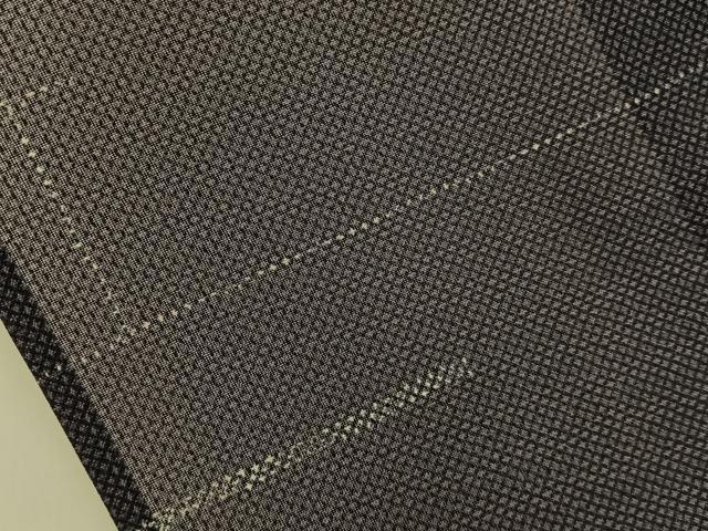 平和屋着物＊夏物　小紋　紗　横段文　洗える着物　BAAX6961hj