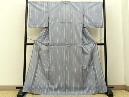 平和屋着物＊夏物　小紋　絽　鹿の子文様　洗える着物　未使用　BAAX6972hj