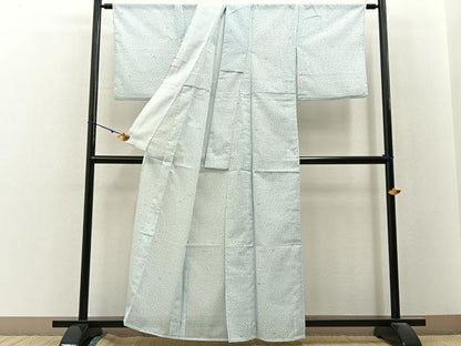 平和屋着物＊夏物　小紋　絽　舞蝶文　洗える着物　BAAX6974hj