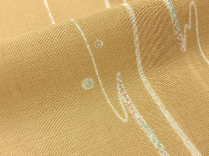 平和屋着物＊夏物　小紋　紗　抽象文様　洗える着物　未使用　BAAX6975hj