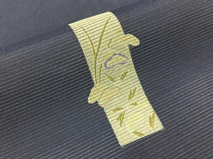 平和屋着物＊夏物　小紋　絽　短冊草花文　洗える着物　未使用　BAAX6978hj