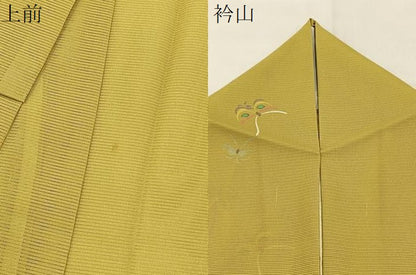 平和屋着物＊夏物　小紋　絽　舞蝶文　金彩　洗える着物　BAAX6980hj