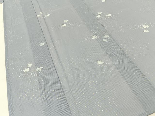 平和屋着物＊夏物　小紋　絽　千鳥　洗える着物　BAAX6982hj