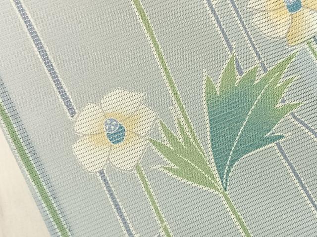 平和屋着物＊夏物　訪問着　絽　草花文　金彩　洗える着物　未使用　BAAX6983hj