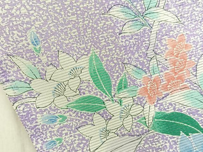 平和屋着物＊夏物　小紋　絽　枝花文　洗える着物　BAAX6986hj