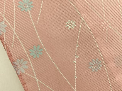 平和屋着物＊夏物　小紋　絽　菊　暈し染め　洗える着物　BAAX6987hj