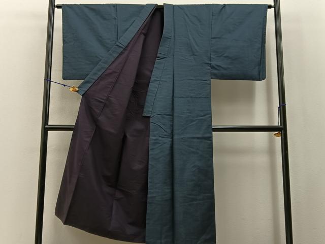 平和屋着物■男性　本場大島紬　アンサンブル　100亀甲　総詰め　羽裏：富士　正絹　逸品　BAAX6990hj