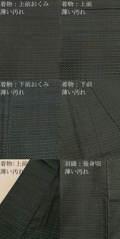 平和屋着物■男性　本場大島紬　アンサンブル　100亀甲　総詰め　羽裏：鷹　正絹　逸品　BAAX6991hj