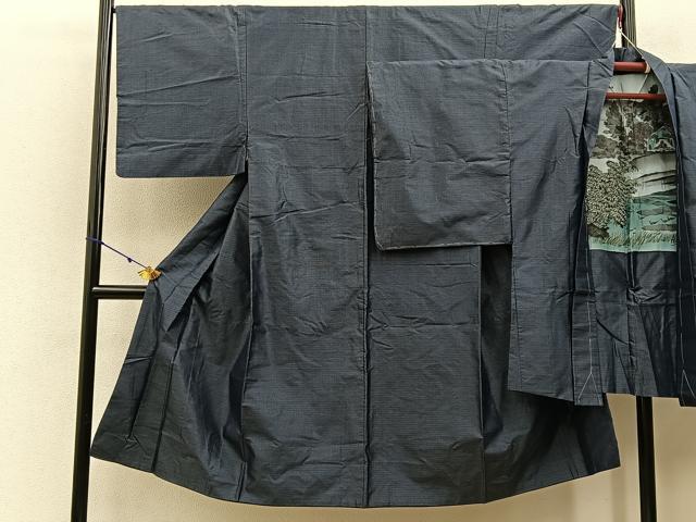 平和屋着物■男性　本場大島紬　アンサンブル　80亀甲　総詰め　正絹　逸品　BAAX6993hj