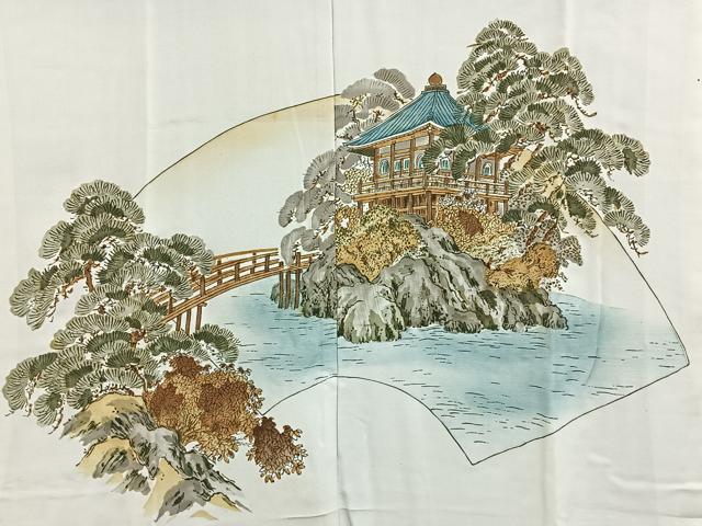 平和屋着物●男性　本場大島紬　アンサンブル　長襦袢(袷)セット　100亀甲　総詰め　羽裏：富士　正絹　逸品　BAAX6996hj