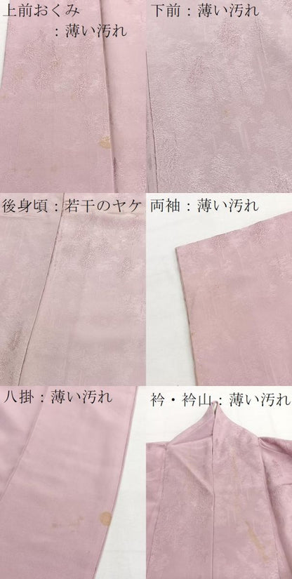平和屋着物■上質な色無地　樹林地紋　虹色　正絹　逸品　BAAX7002hv