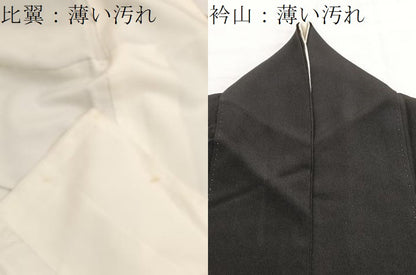 平和屋着物■豪華黒留袖　駒刺繍　群鶴　金彩　正絹　逸品　BAAX7003hv