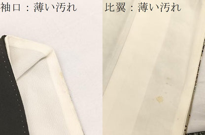 平和屋着物■豪華黒留袖　駒刺繍　エ霞風景文　正絹　逸品　未使用　BAAX7005hv