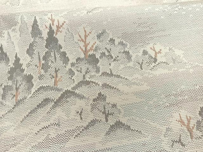 平和屋着物●上質な紬　風景文　ロング丈　正絹　逸品　未使用　BAAX7014hv