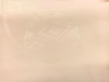 平和屋着物■振袖用長襦袢　袷　雪輪花菱地紋　正絹　逸品　BAAX7020hv