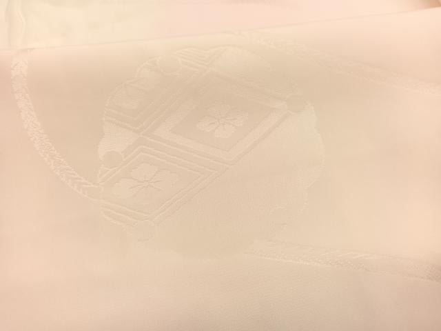 平和屋着物■振袖用長襦袢　袷　雪輪花菱地紋　正絹　逸品　BAAX7020hv