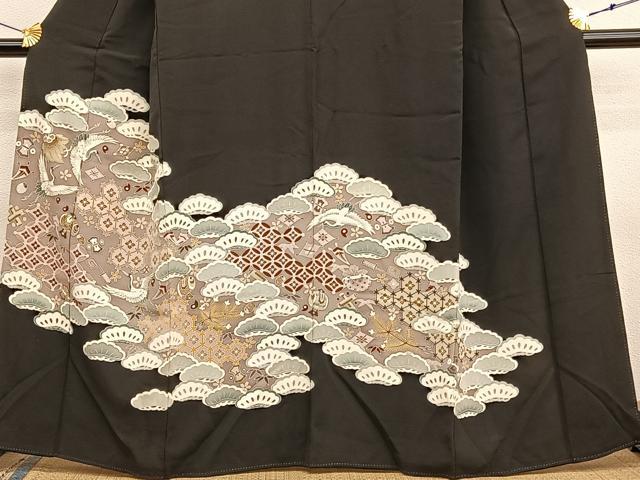 平和屋着物■豪華黒留袖　宝尽くし　金彩　正絹　逸品　BAAX7021hv