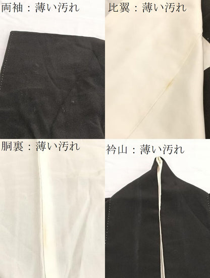 平和屋着物■豪華黒留袖　駒刺繍　群鶴雪輪花文　金彩　正絹　逸品　BAAX7025hv