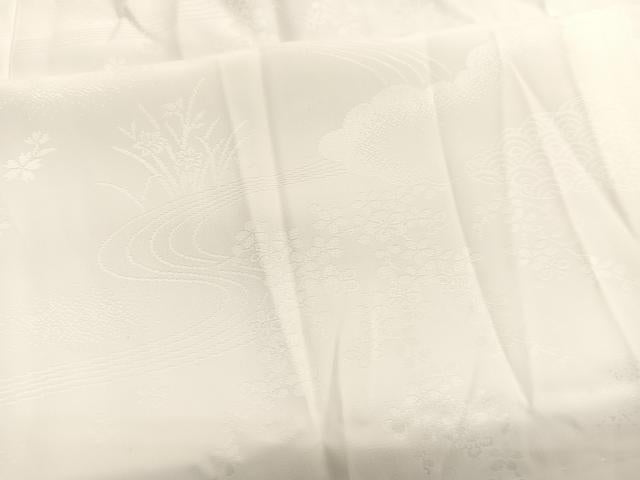 平和屋着物■長襦袢　無双仕立て　流水花地紋　洗える着物　BAAX7038hv