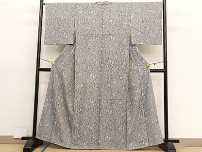 平和屋着物■上質な小紋　人物文　正絹　逸品　BAAX7047hv