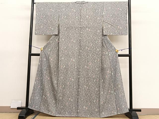 平和屋着物■上質な小紋　人物文　正絹　逸品　BAAX7047hv
