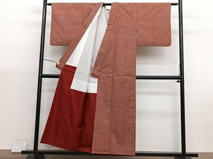 平和屋着物■上質な紬　縞　正絹　逸品　未使用　BAAX7053hv