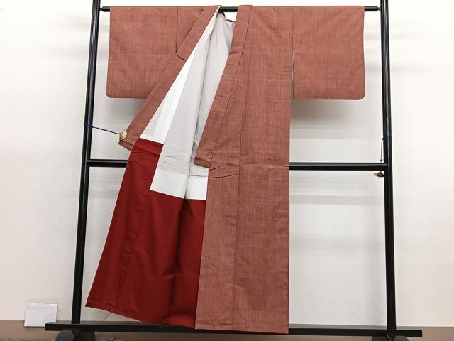 平和屋着物■上質な紬　縞　正絹　逸品　未使用　BAAX7053hv