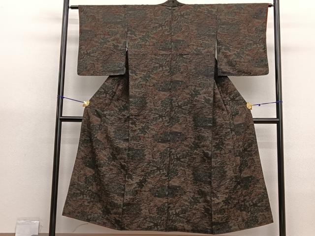 平和屋着物■上質なお召　御所解文　正絹　逸品　BAAX7060hv