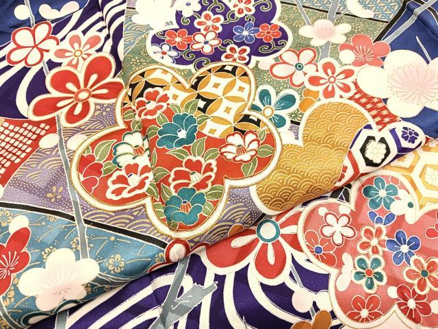 平和屋着物■訪問着　駒刺繍　板橋流水花文　金彩　正絹　逸品　BAAX7061hv