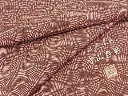 平和屋着物■江戸小紋　寺山存男作　鮫小紋柄　反端付き正絹　逸品　BAAX7063hv