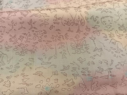 平和屋着物■上質なお召　抽象文様　暈し染め　正絹　逸品　BAAX7068hv