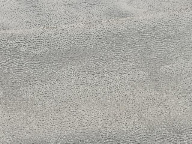平和屋着物■上質な色無地　瑞雲地紋　蕎麦切色　正絹　逸品　BAAX7071hv