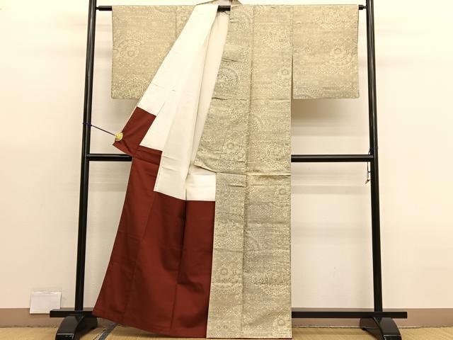 平和屋着物■本場染大島紬　飾花文　正絹　逸品　BAAX7080hv