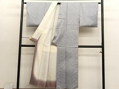 平和屋着物■訪問着　霞文　暈し染め　正絹　逸品　BAAX7087hv