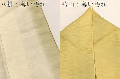 平和屋着物■上質な小紋　青海波地紋　暈し染め　正絹　逸品　BAAX7089hv