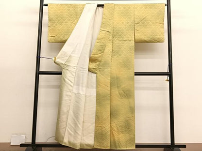 平和屋着物■上質な小紋　青海波地紋　暈し染め　正絹　逸品　BAAX7089hv