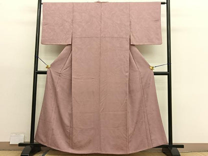 平和屋着物■上質な色無地　ときがら茶色　正絹　逸品　BAAX7091hv