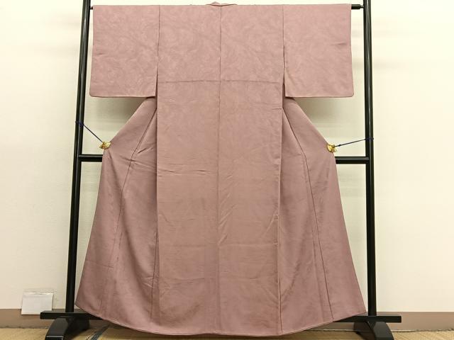 平和屋着物■上質な色無地　ときがら茶色　正絹　逸品　BAAX7091hv