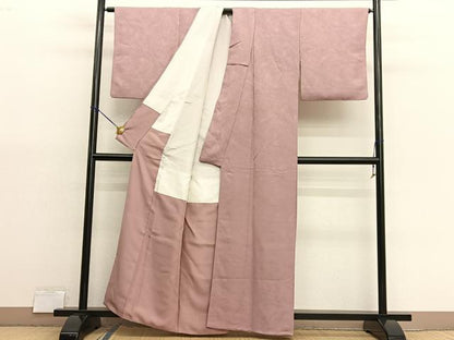 平和屋着物■上質な色無地　ときがら茶色　正絹　逸品　BAAX7091hv