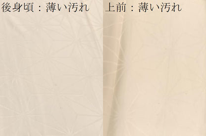 平和屋着物■長襦袢　無双仕立て　麻の葉地紋　正絹　逸品　BAAX7101hv