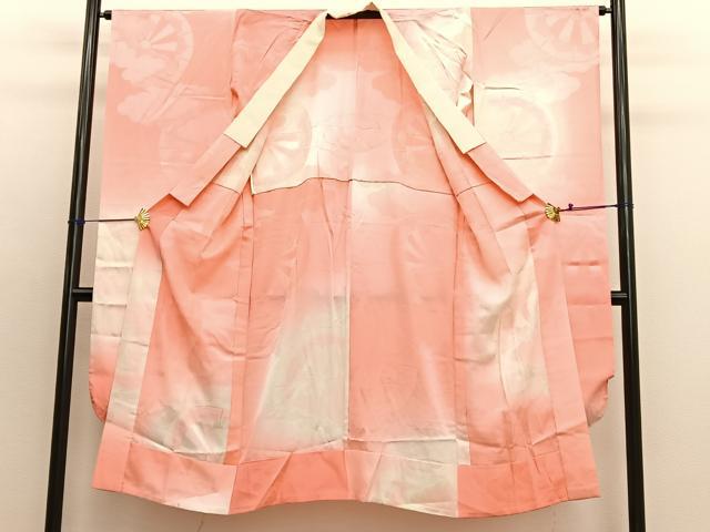 平和屋着物■振袖用長襦袢　無双仕立て　片輪車　暈し染め　正絹　逸品　BAAX7102hv