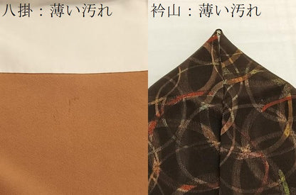 平和屋着物■上質な小紋　丸　ろうけつ染め　鬼しぼ縮緬　正絹　逸品　BAAX7109hv