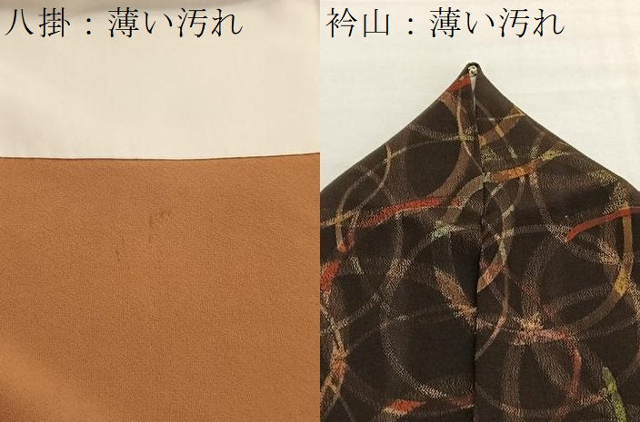 平和屋着物■上質な小紋　丸　ろうけつ染め　鬼しぼ縮緬　正絹　逸品　BAAX7109hv